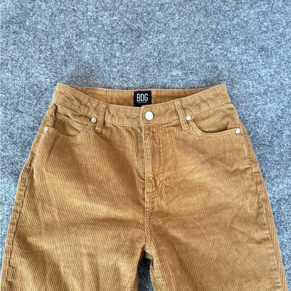 BDG Women's Corduroy Pants Mom High Rise Size 25 Khaki Tan Academia Preppy Urban - Picture 12 of 16